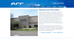 Desktop Screenshot of airefilterproducts.com