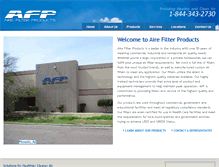 Tablet Screenshot of airefilterproducts.com